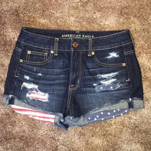 American Eagle Flag Shorts
